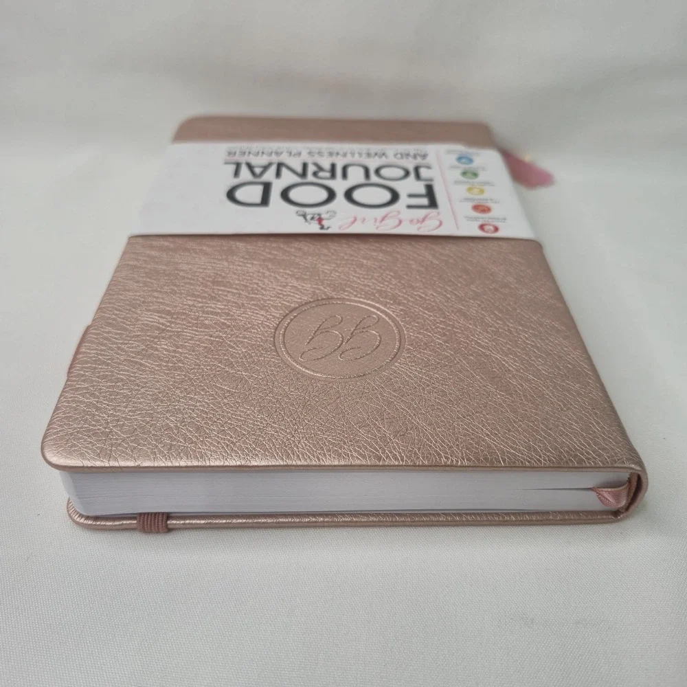 Go Girl Food Journal and Wellness 120 Page 6 Month Planner Rose Gold New